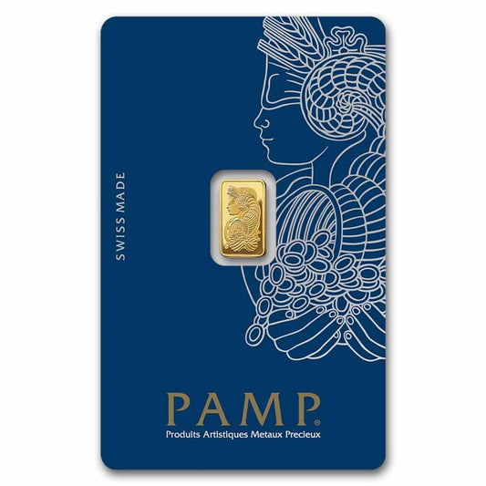 1 GRAM GOLD BAR - PAMP SUISSE LADY FORTUNA VERISCAN IN ASSAY