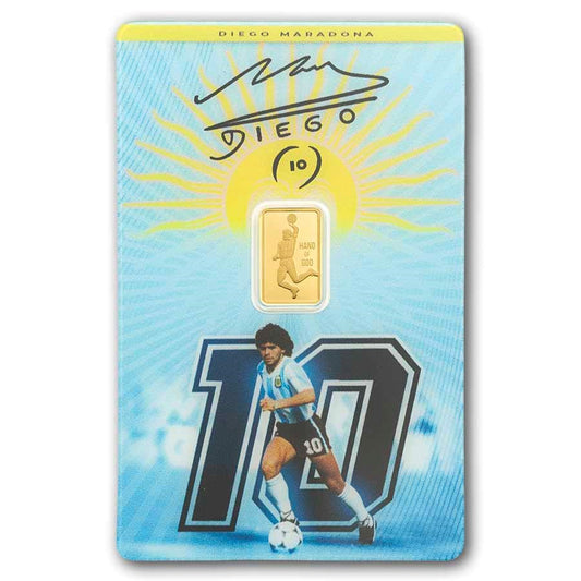 PAMP SUISSE 1 G GOLD BAR - DIEGO ARMANDO MARADONA