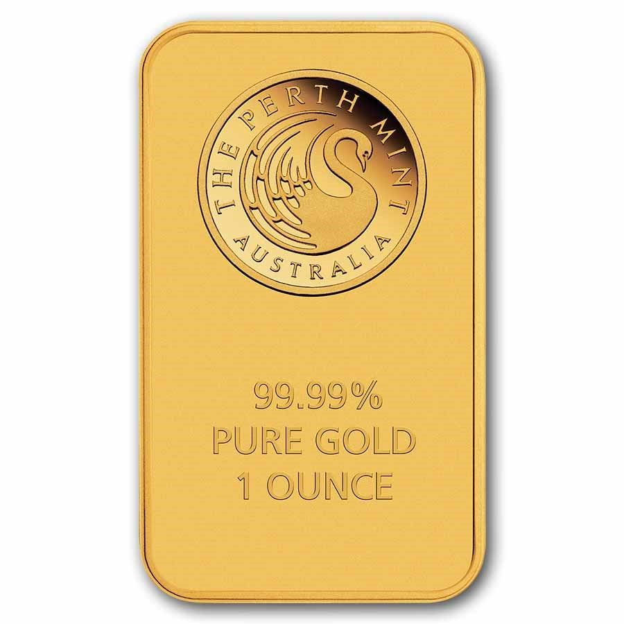 1 oz Gold Bar - Perth Mint Swan (In Assay)