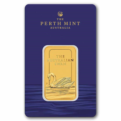 1 oz Gold Bar - Perth Mint Swan (In Assay)