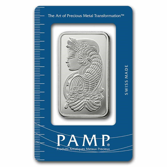 PAMP SUISSE LADY FORTUNA 1 OZ .999 SILVER BAR - IN ASSAY