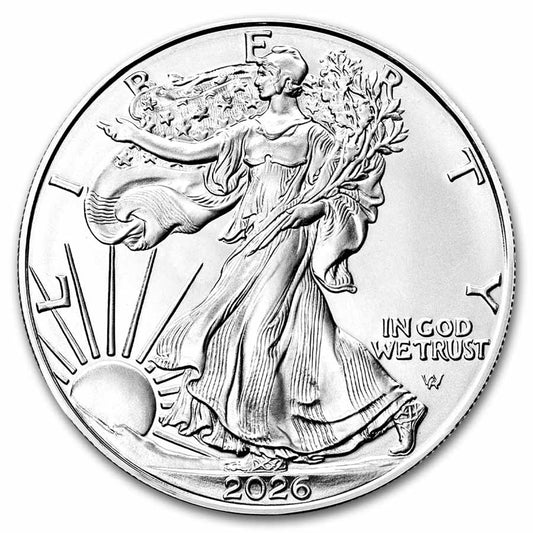 2026 1 OZ AMERICAN SILVER EAGLE COIN .999 FINE SILVER $1