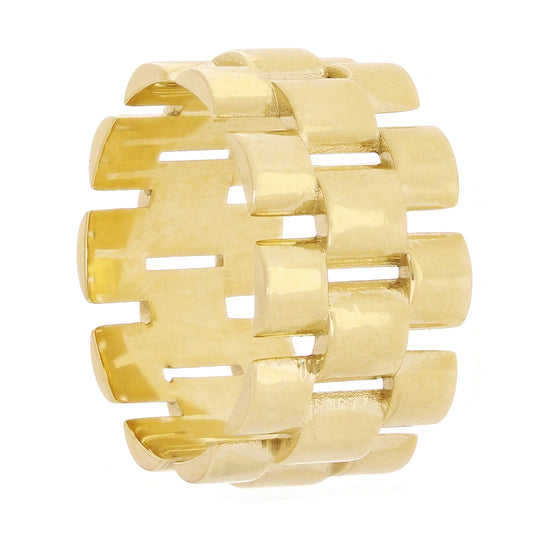 14k Yellow Gold Watch Link Ring Size 10.5 - 12.8mm 10.7 grams