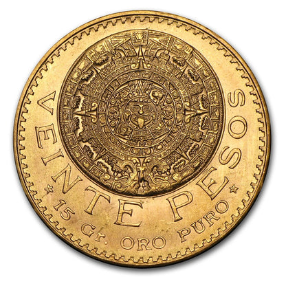 Random Year 5 Pesos Mexican Gold Coin AGW .1205 oz